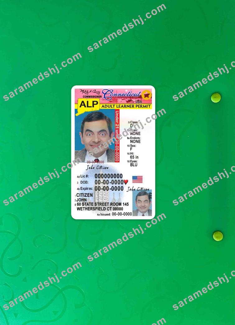 USA Connecticut driving license under 21 photolook FRONT